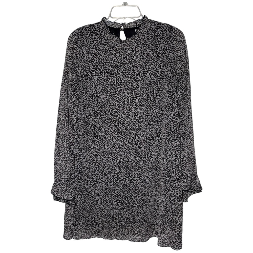 MTS Sheer Printed Cheetah Leopard Jaguar Shift Dress